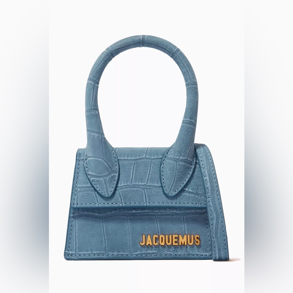 JACQUEMUS Le Chiquito Bag in Croc-Embossed Leather